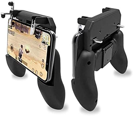 Mobile Game Controller Upgrade Version, PubTech Sensitive Shoot and Aim Trigger Keys L1R1 Gaming Grip Gamepad Joysticks Phone Holder Compatible with iPhone & Android for PUBG/Knives Out
