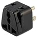 ANRANK U-U73590AK Universal EU UK AU to US USA Canada AC Travel Power Plug Adapter Converter Black