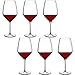 Luigi Bormioli Atelier Cabernet/Merlot Wine Glass, 23-3/4-Ounce, Clear, 6 Count (Pack of 1)