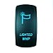 Bright Light Powersports Laser Backlit Blue LED Light Rocker Switch Lighted Whip On/Off 20A 12V