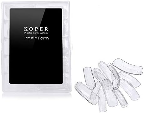 BoomYou False Nail Mold Full Cover Clear Dual Forms Nail System UV Gel Acrylic Artificial Nail Tips 12 Size Small Arc with Scale - 120PCs