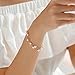 Wedding Charm Rose Gold Stackable Imitation Pearl Strand Anklet Link Chain Bracelet Bangle for Bridal