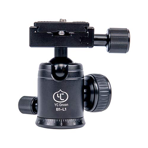 YC Onion B1L1 Pro Ball Head with Quick Release Bubble Level 360 Degree Pan 1/4" & 3/8" Screw Base Mount 90 Degree Articulating for Camera Tripod DSLR Monopod Slider Camcorder (B1L1) - Thumbnail 7
