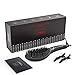 Jinri Straightening Brush, Ceramic Ionic Hair Straightener Brush for Hair Care, Hair Straightener Comb with LED Display, Auto-off and Auto Temperature Lock Black