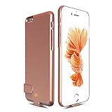 Apatner Ultra Thin Battery Case Cover Rechargeable Backup Power bank Charger Cover For iPhone 6/6s 4.7inch(Pink)