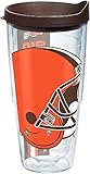Tervis 1239507 NFL Cleveland Browns Colossal Insulated Tumbler with Wrap Lid, 24oz, Clear