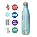 MIRA 17 Oz Stainless Steel Vacuum Insulated Water Bottle - Double Walled Cola Shape Thermos - 24 Hours Cold, 12 Hours Hot - Reusable Metal Water Bottle - Leak-Proof Sports Flask - Teal Granite