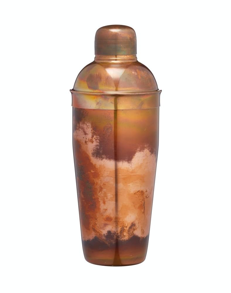 BarCraft Luxury Stainless Steel Cocktail Shaker, 700 ml (1.25 pts) - Iridescent Copper Finish
