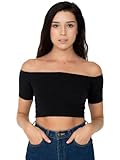 American Apparel Cotton Spandex Off-Shoulder Top