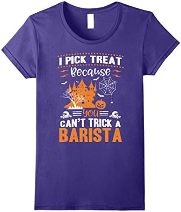 Womens Barista Halloween Scare Gift Idea T Shirt Large Purple