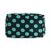 ZXKE Dots Print Style Women Handbags Lunch Bag Tote (Green dots blue)