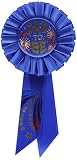 Beistle RS180 Dad To Be Rosette Baby Shower Supplies, Wearables, 8 x 3.5 x 0.5 Inch, Blue/Green/Red/Gold