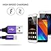 USU Type C Charger Cable Purple - Sagmoc 2019 Update Premium Nylon Braided High Speed Charging Cord【4+1 Pack】 10FT 2x6FT 3FT 2FT for Samsung S9 S8 Plus, Note 8, LG V30 G6 G5, Pixel, Nexus 6P 5X