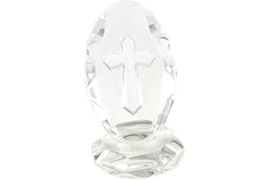 OSOLADY Crystal Diamond Cut Cross Decoration Crystal Tabletop Ornament Elegant Collectible Christmas Wedding