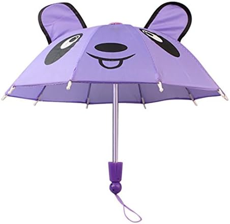 18 Inch Doll Hot Pink Umbrella, Handle Loop, Open &amp; closes Perfect For 18 Inch American Girl Dolls &amp; More (Purple)