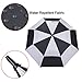 G4Free 62 Inch Automatic Open Golf Umbrella Extra Large Oversize Double Canopy Vented Windproof Waterproof Stick Umbrellas(Black/White)