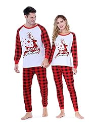 Benaive Matching Family Christmas Pajamas Set