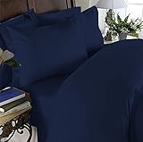 Elegant Comfort 3 Piece 1500 Thread Count Luxury Ultra Soft Egyptian Quality Coziest Duvet Cover Set, Full/Queen, Navy Blue