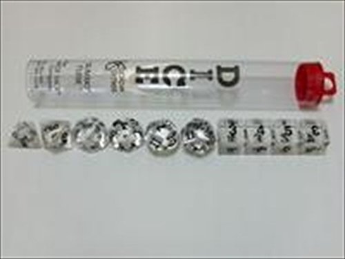 Koplow RPG Dice Sets: Clear/Black Transparent 10-Die Set by Koplow Games