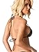 THE MESH KING COQUETA Brazilian Bikini Triangle Top Non Padded Sexy Swimwear BLACK-SMALL