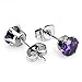 Charisma 4mm Stainless Steel Cubic Zirconia Crystal Round Stud Earrings Set 8 Pairs Assorted Color, Gift for Girls Women