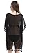 MOONCOLOUR Women's Stylish Chiffon Tassel Swimsuit Bikini Summer Beach Cover up Black