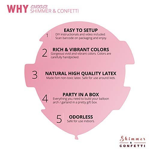 Shimmer and Confetti 16 Foot DIY Premium Pastel Rainbow Unicorn Balloon Arch and Garland Kit with Gi - //coolthings.us