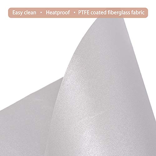 Besego Stove Burner Covers + Duster&spatulas, 8 Pack Reusable Gas Range Protectors 0.2mm Thick Stovetop Burner Liners, BPA Free, Non-Stick, Cuttable, Dishwasher Safe, Keep Your Stovetop Clean(Silver)