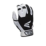 Easton HS3 Batting Gloves, White/Black, Medium