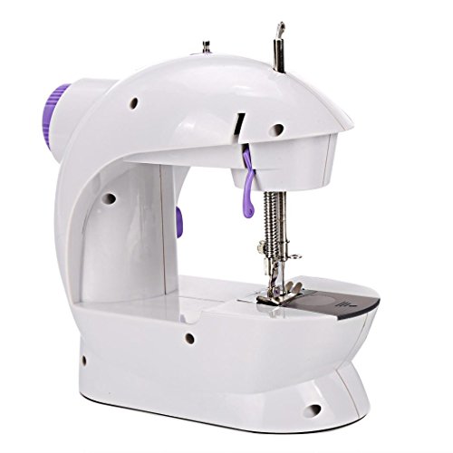 Bifast Portable Sewing, Double Speed Mini Sewing Machine, White and
