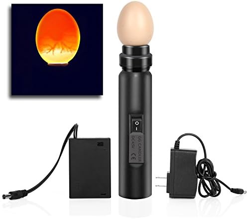 Egg Candler Tester, HBlife Bright Cool LED Egg Candling Light Power Supply and Battery Operated - Incubator Partner