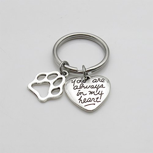1 Memorial+Keychain+Always+Heart+Sympathy