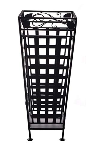 Metal Umbrella Stand Canes Walking Stick Holder Storage Rack in Cage Design Furniture 13 x 13 x 28.5 Inches