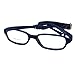 EnzoDate Kids Optical Glasses Frame Size 47-16-115 with Cord, No Screw Bendable (navy)