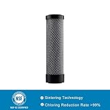 Goodlylife Activated Carbon Filter Cartridge Universal Replacement Advanced Carbon Block Filter Cartridge 10 inch (NSF 42 Certified)
