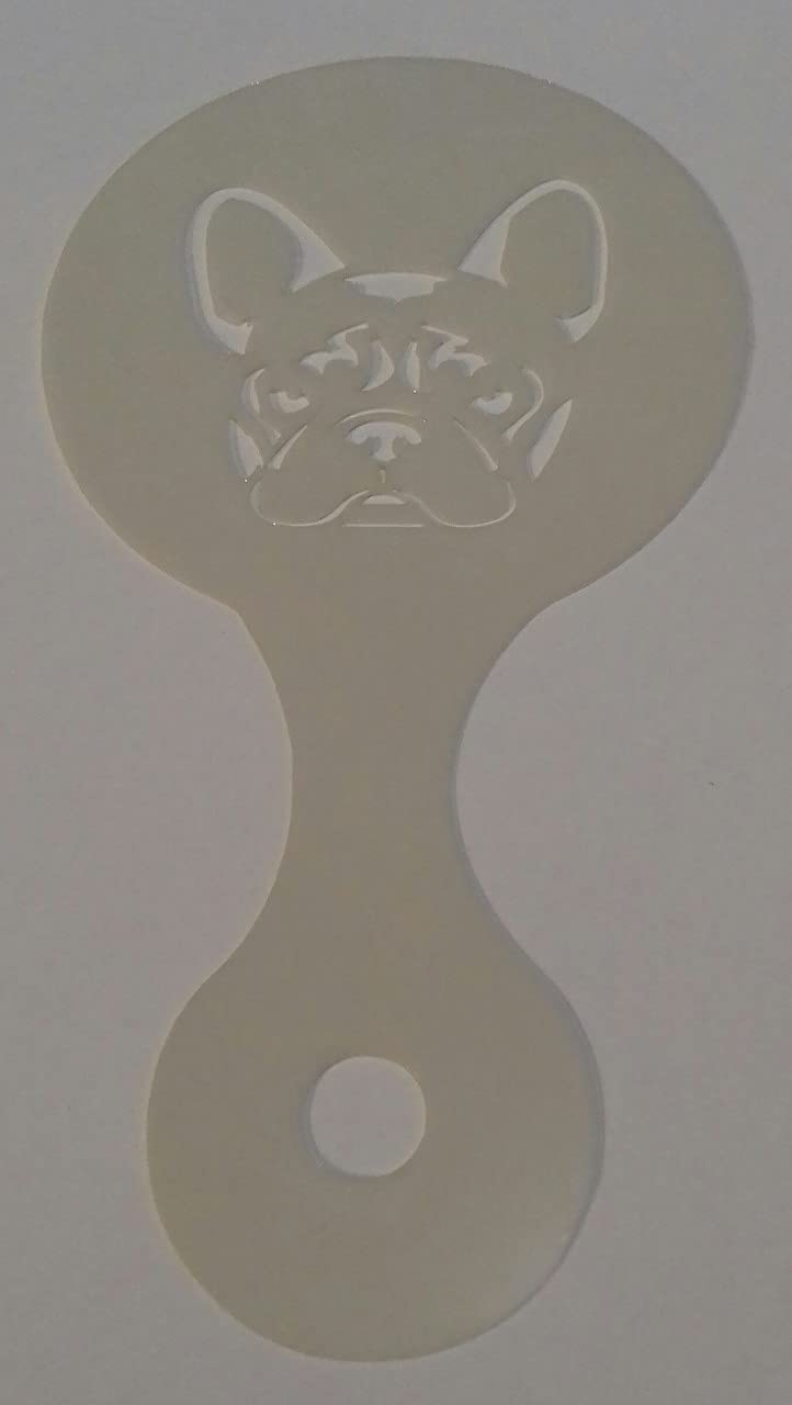 2 x French Bulldog Dog Coffee Cup Stencils Reusable Many Times Present Gift Fundraising Frenchie Crufts