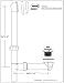 Westbrass Y594244CP White Tubular Twist & Close Bath Waste and Overflow Assembly, Polished Chrome