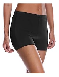 Attraco Pantalones cortos para natación de color sólido, parte inferior de tankini tipo bóxer, amplia, para dama