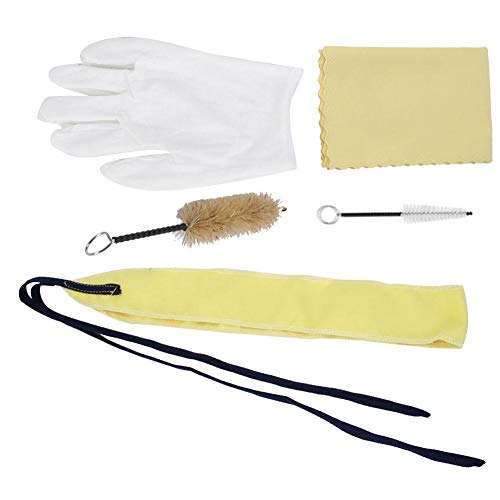 Musical Instrument Cleaning Set Maintenance Care Kit Trumpet Cleaning Brush Sets Strip Cloth Gloves Accessories