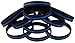 Emblematic Jewelry Police Officers Patrol Awareness Support Thin Blue Line Silicone Wristband Bracelets Value Pack (10 Bracelets)