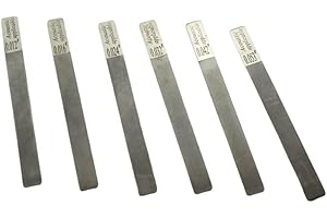 Stainless Steel Gauged Nut Slotting File Set, 6PCS Precision-Guitar Nut Files for Guitar, for Bass, Ukulele(Acoustic12-53)