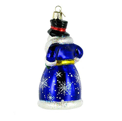 Old World Christmas Glistening Victorian Snowman Glass Ornament