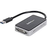 StarTech.com USB 3.0 to DVI External Video Card Multi-Monitor Graphics Adapter With Built in 1-Port USB Hub - 1920x1200 / 1080p