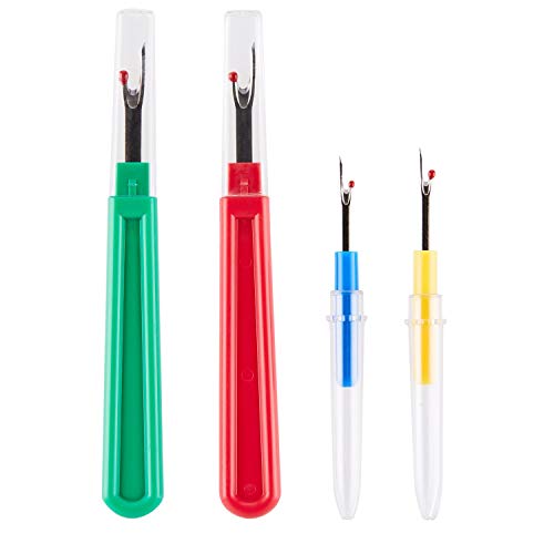 Seam Ripper and Thread Remover Kit,2 Big and 2 Small Sewing Stitch Thread Unpicker and 1 Sewing Trimming Scissor Nipper Tool for Thread Remove. - Thumbnail 2