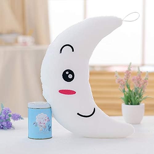 Plush toy Moon Pillow Plush Toys Cute Luminous Toy Led Light Glow In Dark Doll For Children Kids 38x28x15cm White
