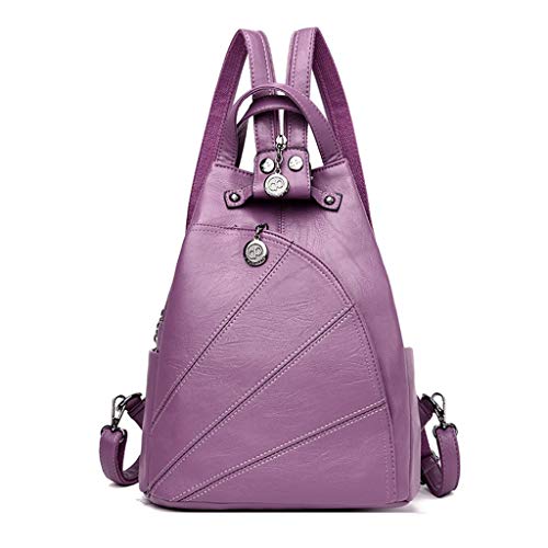 Women Ladies Backpack Retro Travel School Shoulder Tote Handbag Backpack Bags Purple