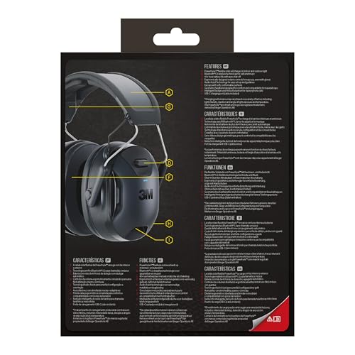 3M WorkTunes Connect & Solar Noise Cancelling Headphones with Bluetooth 90573E-1
