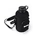 45 Degree Latitude Beer Growler 64oz Protective Carrier Tote Black Nylon & Neoprene Sleeve with Shoulder Strap (Bottle Sold Separately) Fits