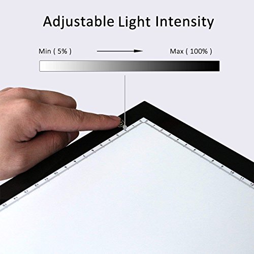 Magnetic K4M LED Light Pad Ultra Thin Brightness Adjustable Light Drawing Tracing Stencil Tattoo USB Powered Copy Board Pad for Animation, Sketching, Designing, Stenciling X-ray Viewing, Diamond Paint