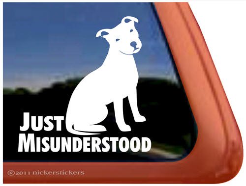 Just Misunderstood - American Pit Bull Terrier Dog Vinyl Window Decal Sticker